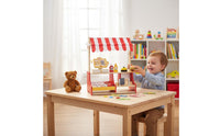 wooden burger shop Playset  Realistic Pretend Sandwich Stand Educational Pretend Play Food Accessories for Kids