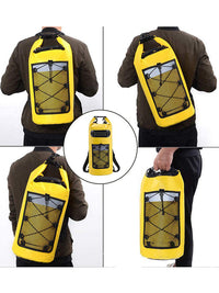 Outdoor Rafting Waterproof Bag with Mesh, Large Capacity Beach Bucket Bag