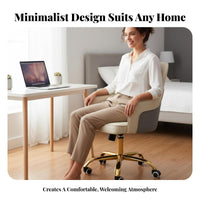Upholstered Rotating Chair with Casters Minimalist Design Office Furniture High Spine Spinerest Easy Assembly for Study Room