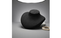 Flocked Necklace Display Bust Curved Body Necklace Bust Rounded Collar Chain Display Holder Matte
