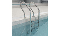 Stainless Steel Pool Ladder Anti-Slip Pool Ladder with Handrails Rust-Resistant for Backyard