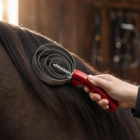 5 Pieces Horse Grooming Kit with Sweat Fine-Toothed Horse Comb Set with Hair Bands Metal for Riders, Barn, Stable