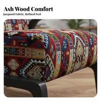 Upholstered Armchair with Wooden Frame Stylishly Crafted Paddinged Lounge Seat Vintage Inspired Comfortable Posterior