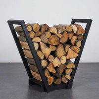 Firewood Rack, Indoor & Outdoor Use, Iron Firewood Shelf, 65cm, Matte Finish, Simple Modern