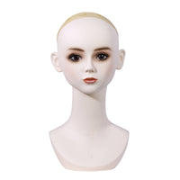 Mannequin Head  Lifespan Size Mannequin Head with Shoulders Easy to Clean for Salons, Boutiques, Storefront Presentation