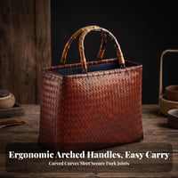Handwoven Bamboo Basket Handbag