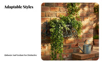 Semicircle Wall Basket Decorative Plant Holder Easy Installation for Gift Givers