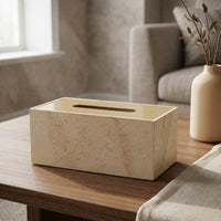 Stone Look Tissue Box Cover Minimalist Stone Look Tissue Box Easy to Clean Household Decor for Living Room, Desk