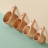 Beech Wood Measuring Spoon and Cup Set for Baking, 50g-230g