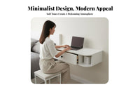 Floating Storage Console Space-Saving Wall-Mounted Desk Minimalist Design