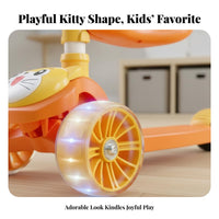 3-Wheel Illuminated Glowing Rotating Compsinglents Versatile 3-Wheel Anti-Slip Deck children's Vehicle for Toddlers, Parents, Playground