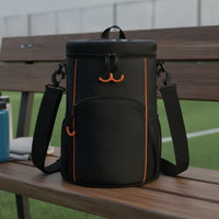 Multi-Pocket Gear Bag with Mesh Pockets Portable Sports Bag with Shoulder Strap Versatile Sturdy for Athletes, Players, Tennis