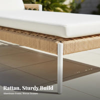 4 Pieces 4-Piece Rope Weave Seating Modern and Design Outdoor Furniture Long-Lasting Frame Thick Cushiony Pads for Balcony