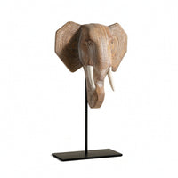 Elephant Sculpture with Stand Decorative Elephant Figurine Modern for Entryway