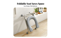 Sturdy Frame Foldable Bedside Commode Stable Support Folding Bedside Commode Non-Slip Feet Portable Toilet Easy to Clean for Pregnant Women, Disabled Individuals, People with Disabilities, Home Care, Bedroom, Travel