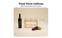 Solid Wood Wooden Wine Rack Easy Assembly without Cost Standing Wine Shelf Long-Lasting Construction without Cost Standing Bottle Organizer Sturdy & Stable for Homeowners, Entertainers, Gift Givers, Kitchen, Dining Room, Home