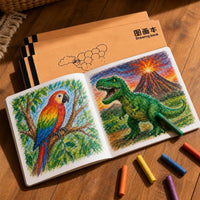 A4 Thickened Sketchbook for Kids, Blank Kraft Paper Drawing Pad for Art, Doodle, and Early Learning