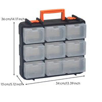 Portable Tool Box with Drawers Compact Toolbox Lightweight for Vehicle