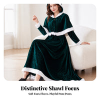 Floor-Length Maxi Dress with Hood Flowy Long Dress with Hood Elegant Apparel Flowing for Women, Performers, Christmas Parties, Holiday Events