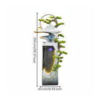 Chinese Design Floor Water Feature Feng Shui Design Water Feature Soothing Sounds Indoor Waterfall Water Feature for Business Owners, Living Room