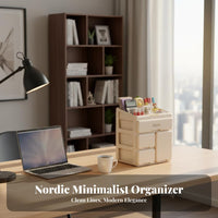 Multi-Compartment Storage Box sturdy Stackable Drawer single-piece No Assembly Required