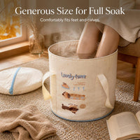 Foldable Foot Spa Bucket for Soaking Feet and Calves, Portable Insulated Foot Bath for Home, Dorm, Travel