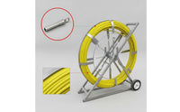 Cable Threading Reel Cart Steel Reinforced Duct Rodder with Reel Holder Heavy Duty Wire Guide Cart for Electricians