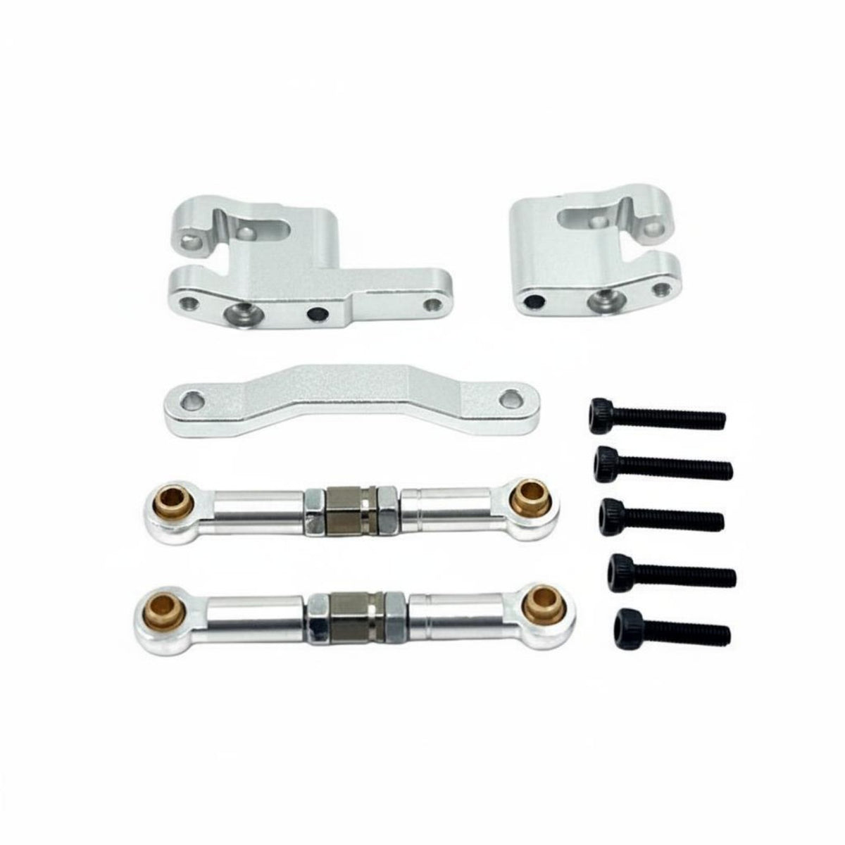 RC Car Tie Rod Set Aluminum Steering Upgrade Part Easy to Install RC Car Steering Kit for 1/18 18208