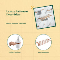 Coral Gold Bathroom Hardware Set, Wall Mounted