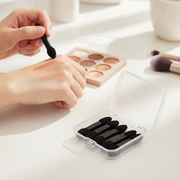 Dual-Ended Sponge Applicator for Concealer & Eyeshadow - Mini Portable Makeup Brush Set