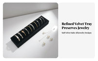 Velvet Bracelet Display Tray Scratch Surface 10 Slot Bracelet Display Padded 10 Slot Jewelry Tray for Retailers, Showcase, Exhibition, Craft Fair