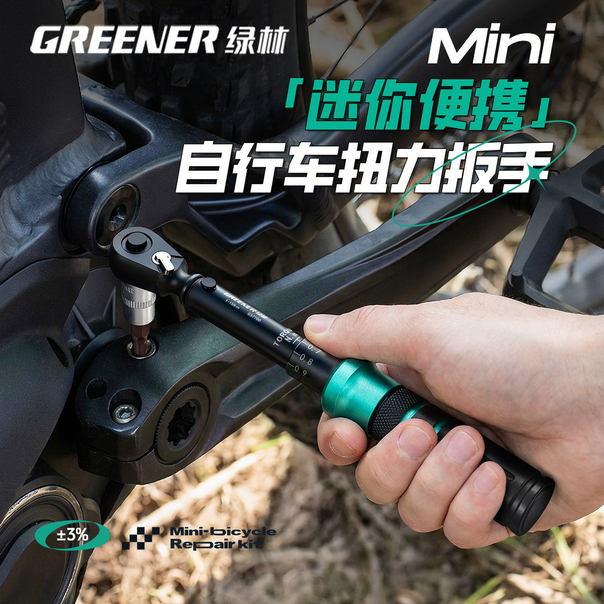 Green Forest Bicycle Torque Wrench Set High Precision Mini Hex Road Bike Torque Wrench Tool