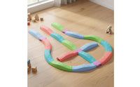 Textured Children Balance Sensory Board Interlocking Balance Path with Step Blocks Low-Height Training Kit Portable for Children, Home