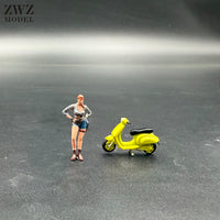 ZWZ Creator 1:64 Hand-Painted 3D Printed Figure Motorcycle Scene Accessory City Model Scene DIY