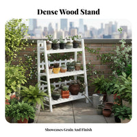 Tiered Flower Ladder unattachedstanding Multi-Tier Ladder Stand Space-Saving for Patio