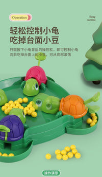 Turtle and Frog Bean Eating Game - Interactive Tabletop Game for Kids (108 Beans)