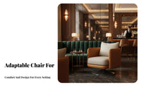 Round Rotating Armchair Modern Design Rotating Barrel Chair Curved Backrest Oversized for Business Owners, Readers, Showroom