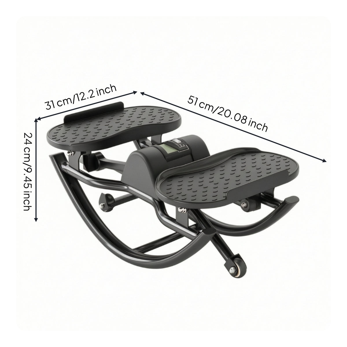 Step Machine with Digital Display Home Step Exerciser Portable Fitness Equipment for Apartment Dwellers, Home Gym, Living Room