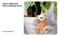 Climbing Squirrel Pot Decoration Lifelike Details Resin Squirrel Ornament Realistic Design Hanging Animal Ornament for Micro-Landscape, Patio, Balcony