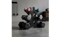 Dumbbell Tree Stand Space-Saving V-Shaped Dumbbell Rack Easy Assembly Vertical Weight Organizer for Office