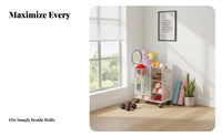 Fitness Mat Storage Rack Space Saving Home Gym Rolling Cart Large Capacity Home Gym Storage Cart for Yogis, Living Room