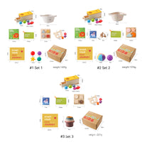 Montessori Wooden Busy Book Puzzle Toy Set for Toddlers 1-3 Years, Educational Toy