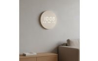 Round LED Wall Circular Clock Nightlight Home Decor Temperature Display