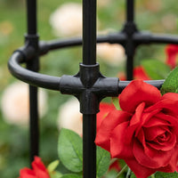 Garden Trellis for Climbing Plants with Heavy Duty Metal Plant Support, Cylindrical Garden Obelisk with 3 Rings, Clematis Support Decoration