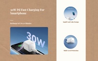 30W PD fast charger for devices