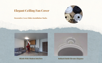 LED ceiling fan light cover decor