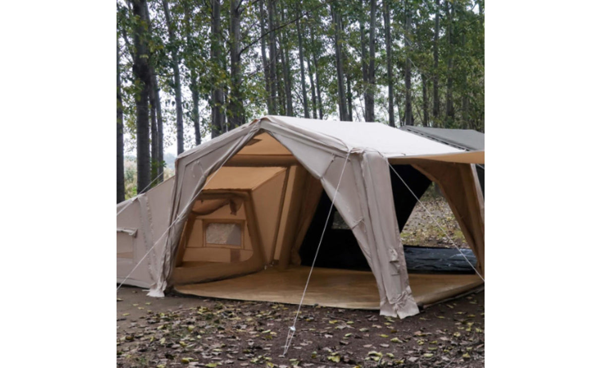 Inflatable Camping Tent Waterproof 2-Room Inflatable Tent Windproof for Families, Groups