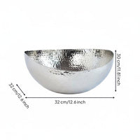 Aluminum Display Bowl Artisanal Craftsmanship Bowl Eye-Catching Crafted Metal Serving Tray for Sample Room