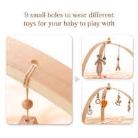 Wooden Triangular Baby Gym Frame for Newborns, Hand-Eye Coordination, Multi-Sensory