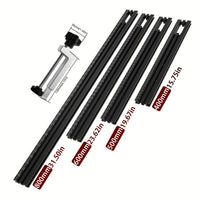 Adjustable Router Guide Rail with Backing Support for Woodworking
